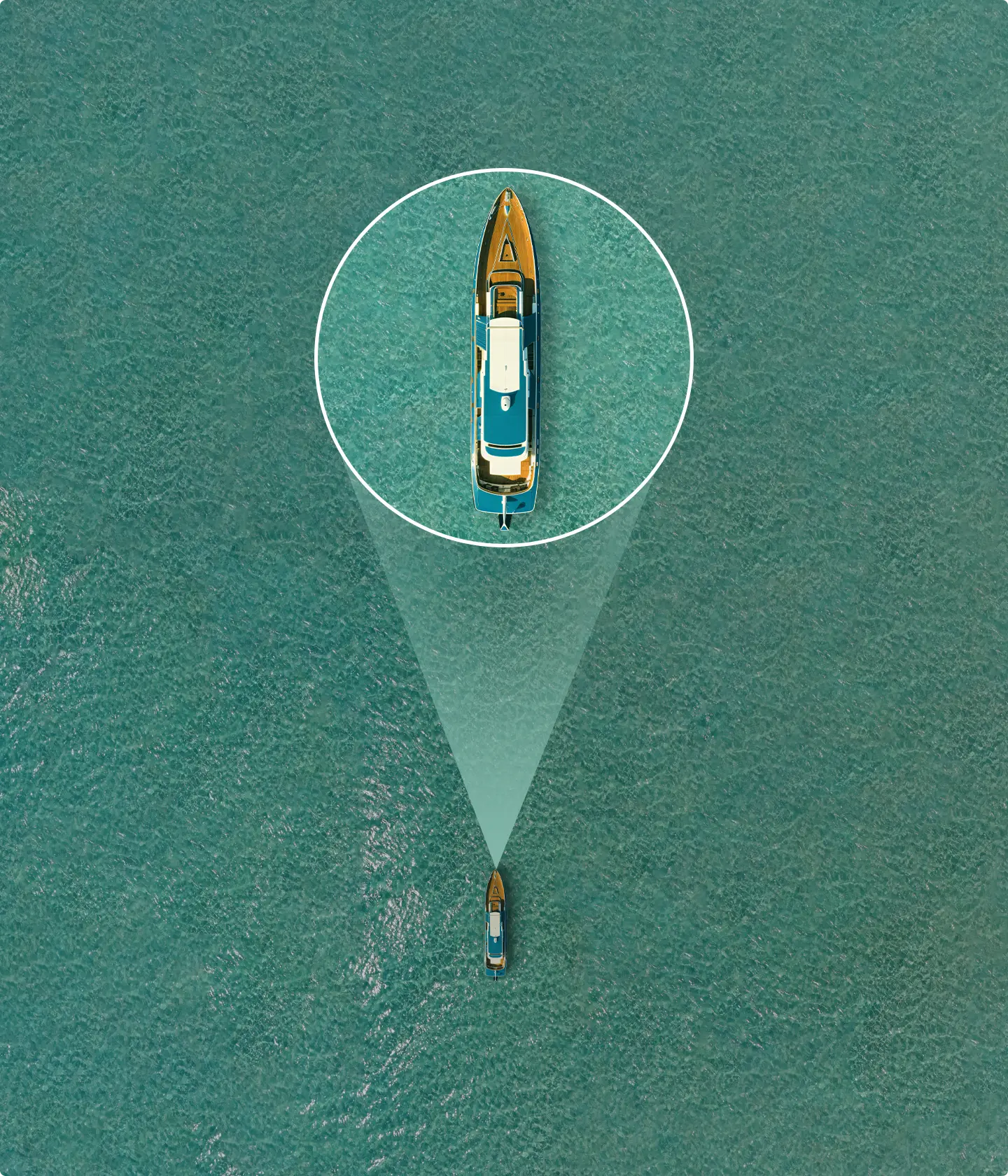 HS-UAV401 drone uses 30x optical zoom to capture detailed images of distant boats