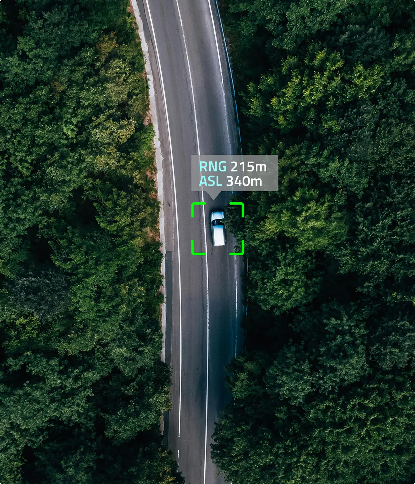 HS-UAV401 drone uses laser range finder on the camera for distance measurements