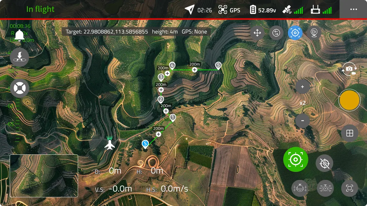 HS-UAV401 Drone app for precision dropping