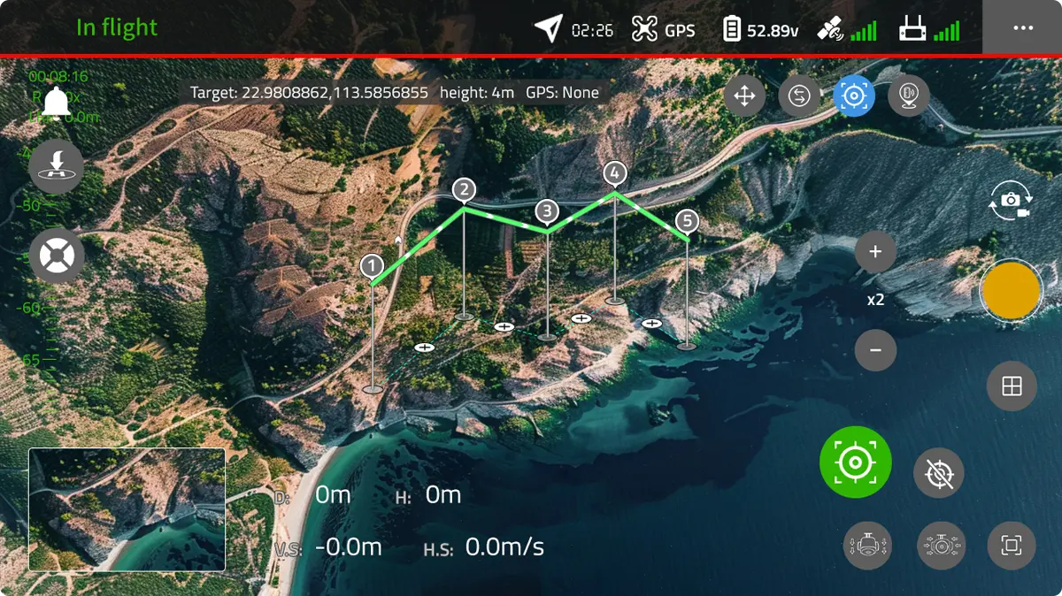 HS-UAV401 Drone app for flight path planning