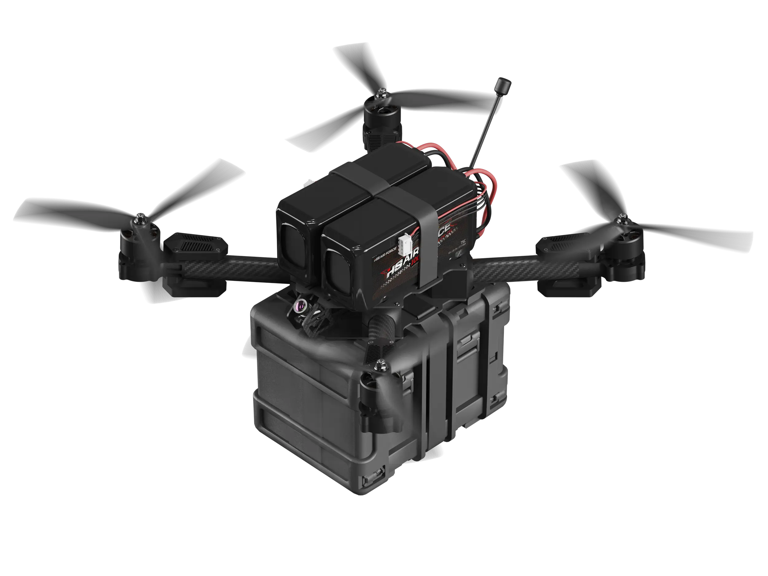 hs fpv drone kit HS-P104M 10-inch fpv drone with camera and 4x 3115-900kv motors, capable of lifting up to 3-6 kg for high speed long range FPV flight