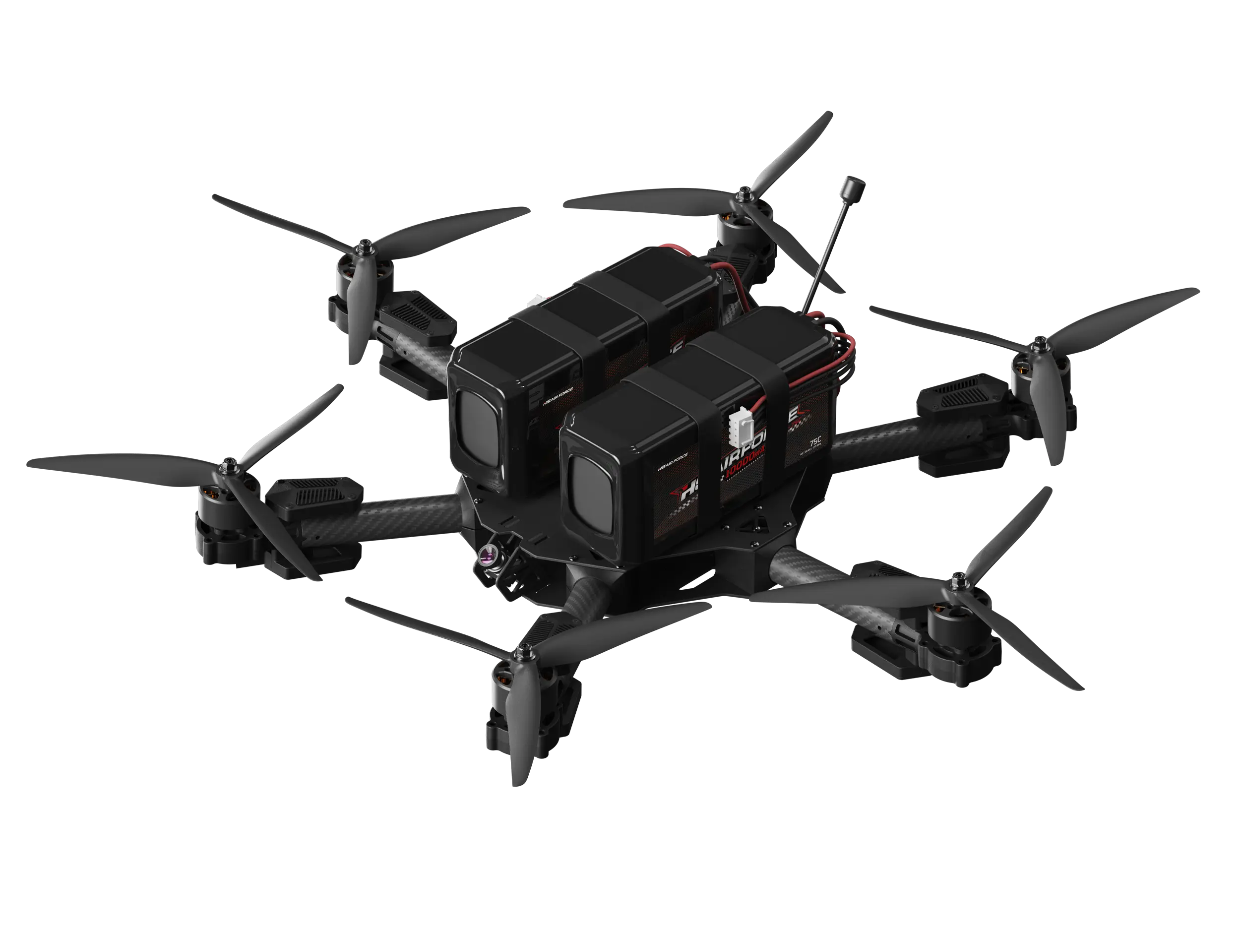 HS-P106M fpv дрон комплект, 10-дюймовый 6 моторный fpv дрон с камерой, 6x 3115 900kv моторов и 20k mah батарея левая сторона шоу