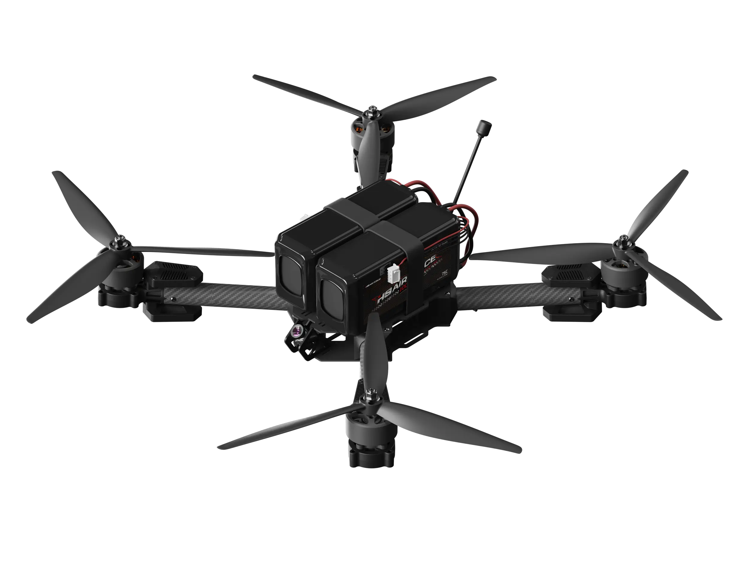 дальний fpv дрон HS-P134M 13-дюймовый fpv дрон комплект квадротор fpv с камерой и 4x моторы левая сторона показать