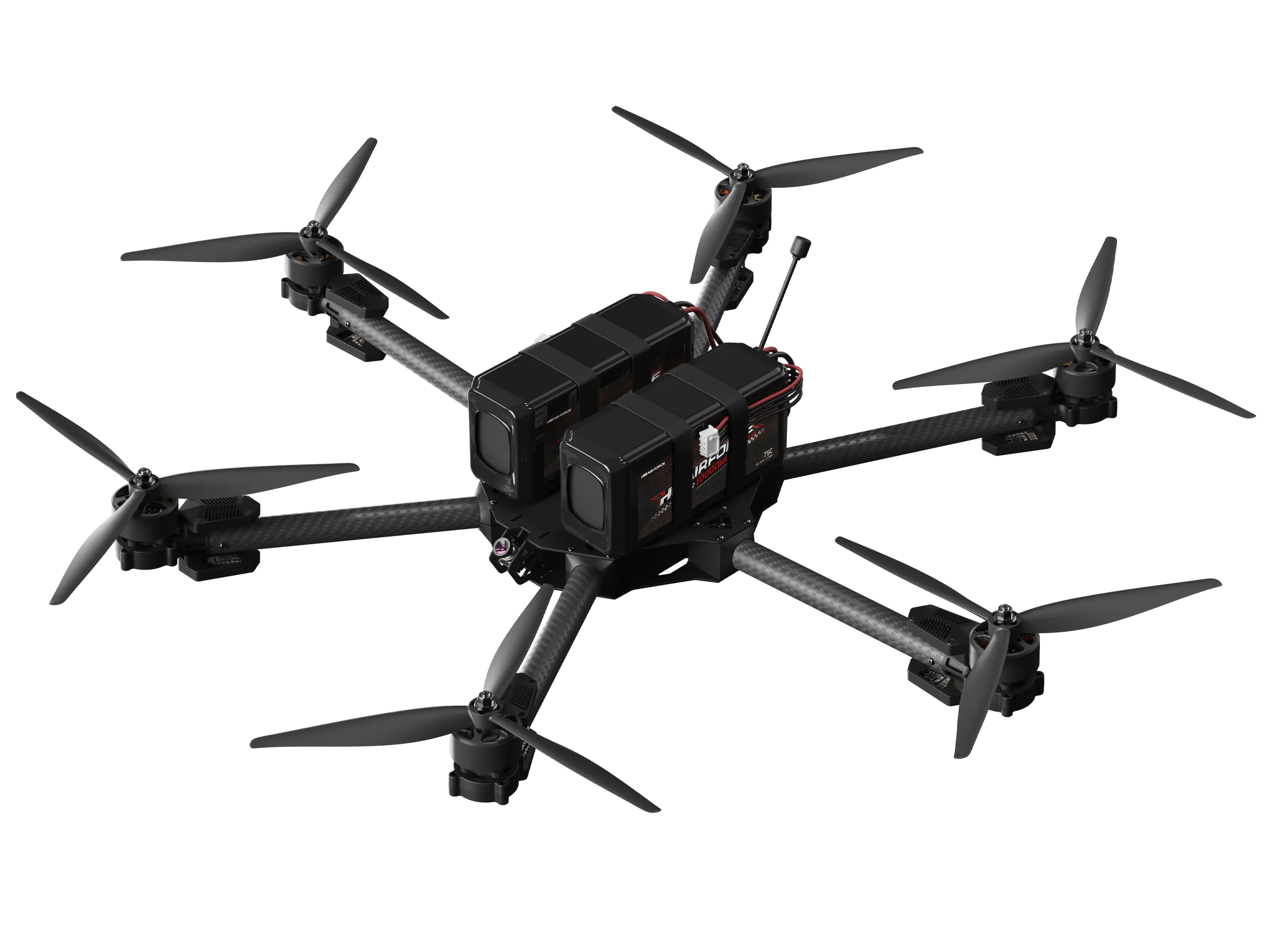 HS-P136M 13-дюймовый комплект fpv дрона с камерой и имеет 6 лучей с 6x моторами, большой дальности тяжелого подъема fpv дрона с lipo батареей левой стороны показать